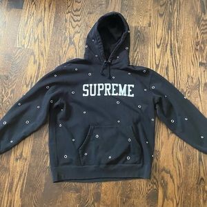 Supreme “Eyelet” hooded sweatshirt. Size Large.